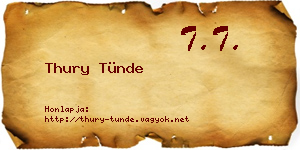 Thury Tünde névjegykártya
