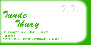 tunde thury business card