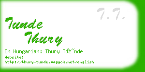 tunde thury business card